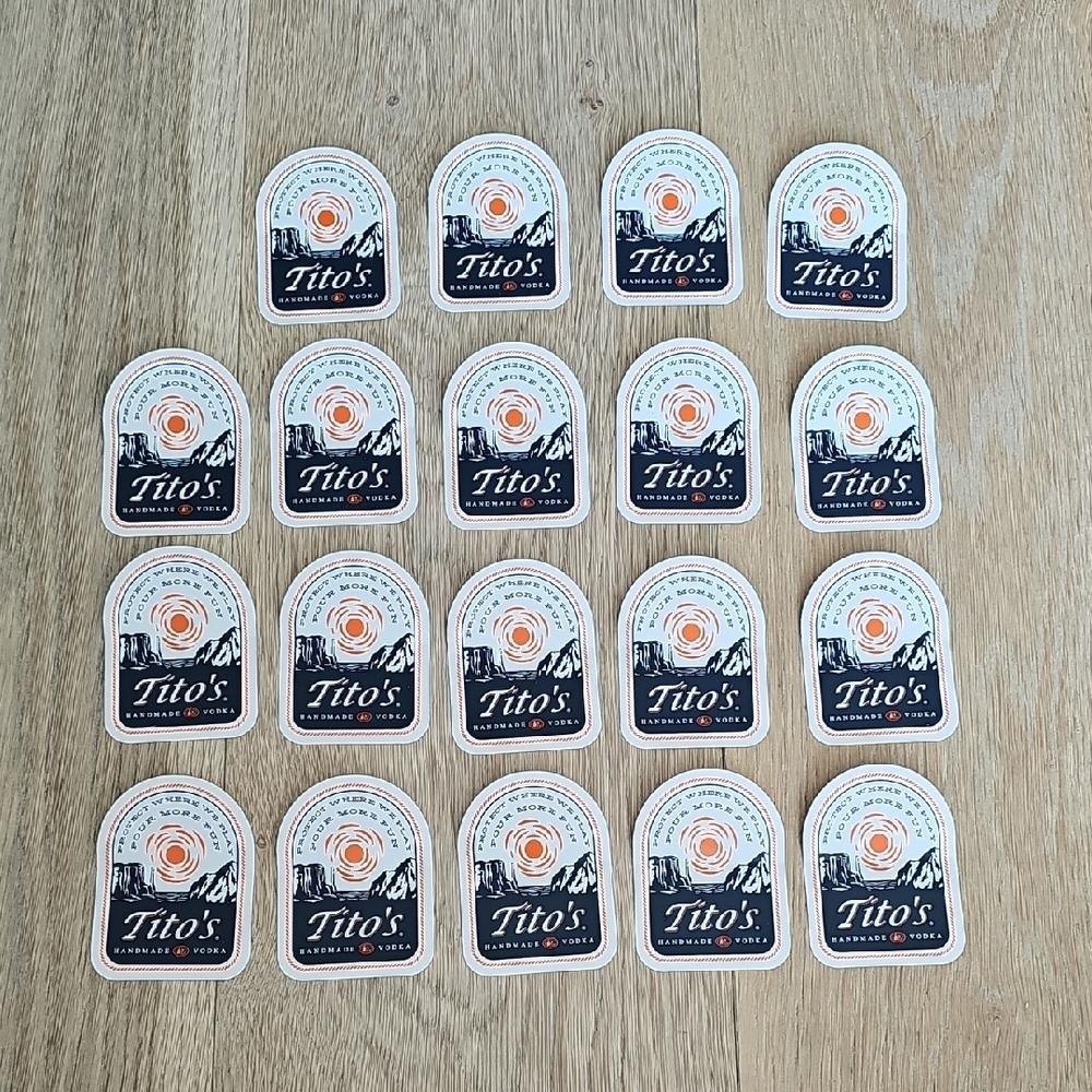 NWOT Tito's Vodka Stickers Set Of 19